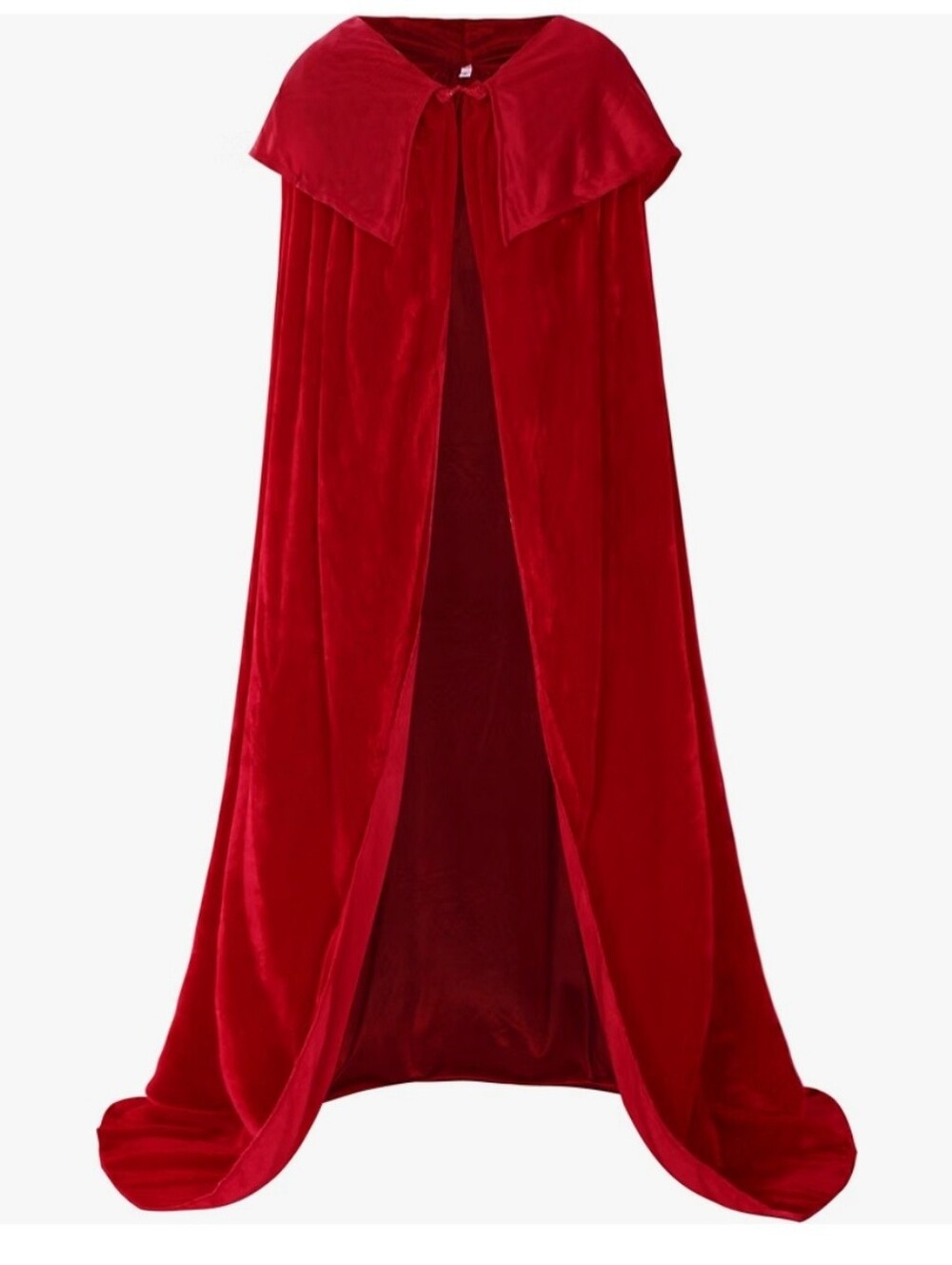 Hocus Pocus Mary Sanderson Red Velvet Hooded Cape Cloak Costume Cosplay OS